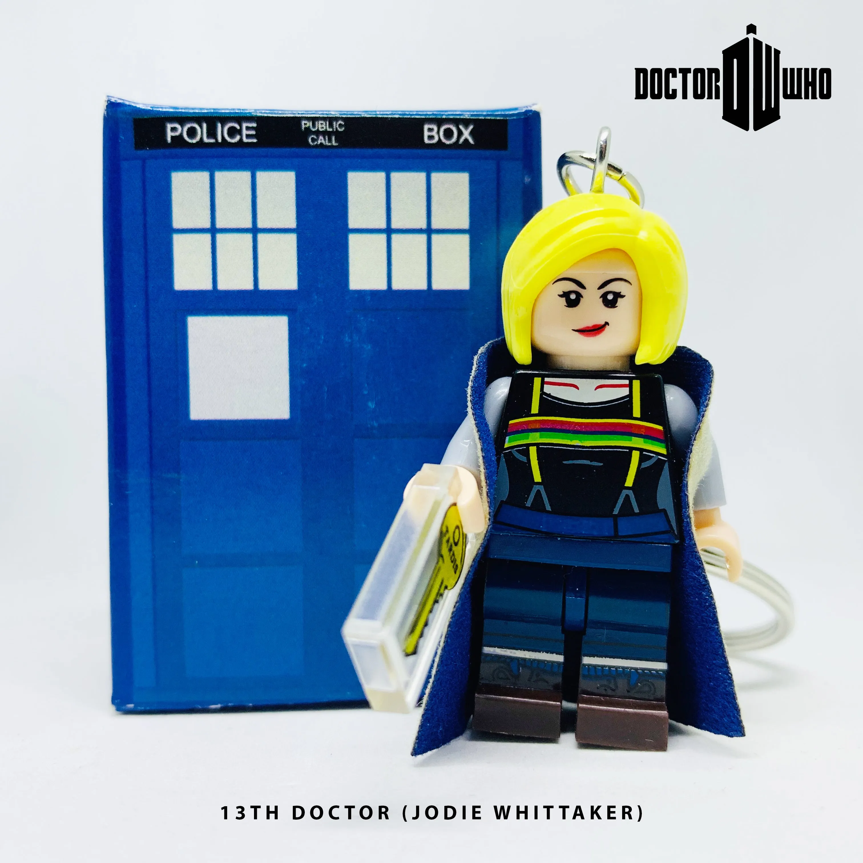 13th Doctor Custom Minifigure Keychain