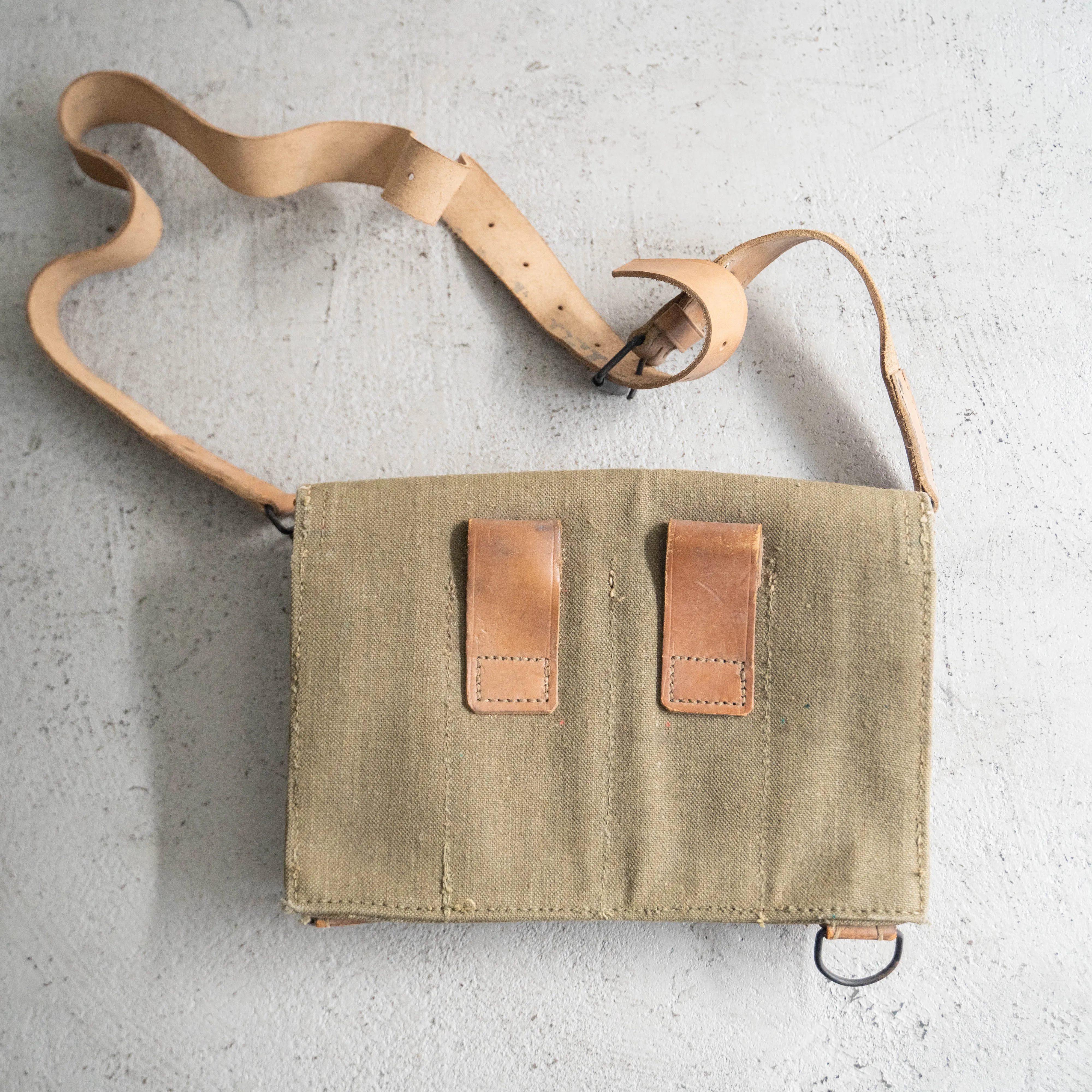 1950-60s French military musette bag 'dead stock'