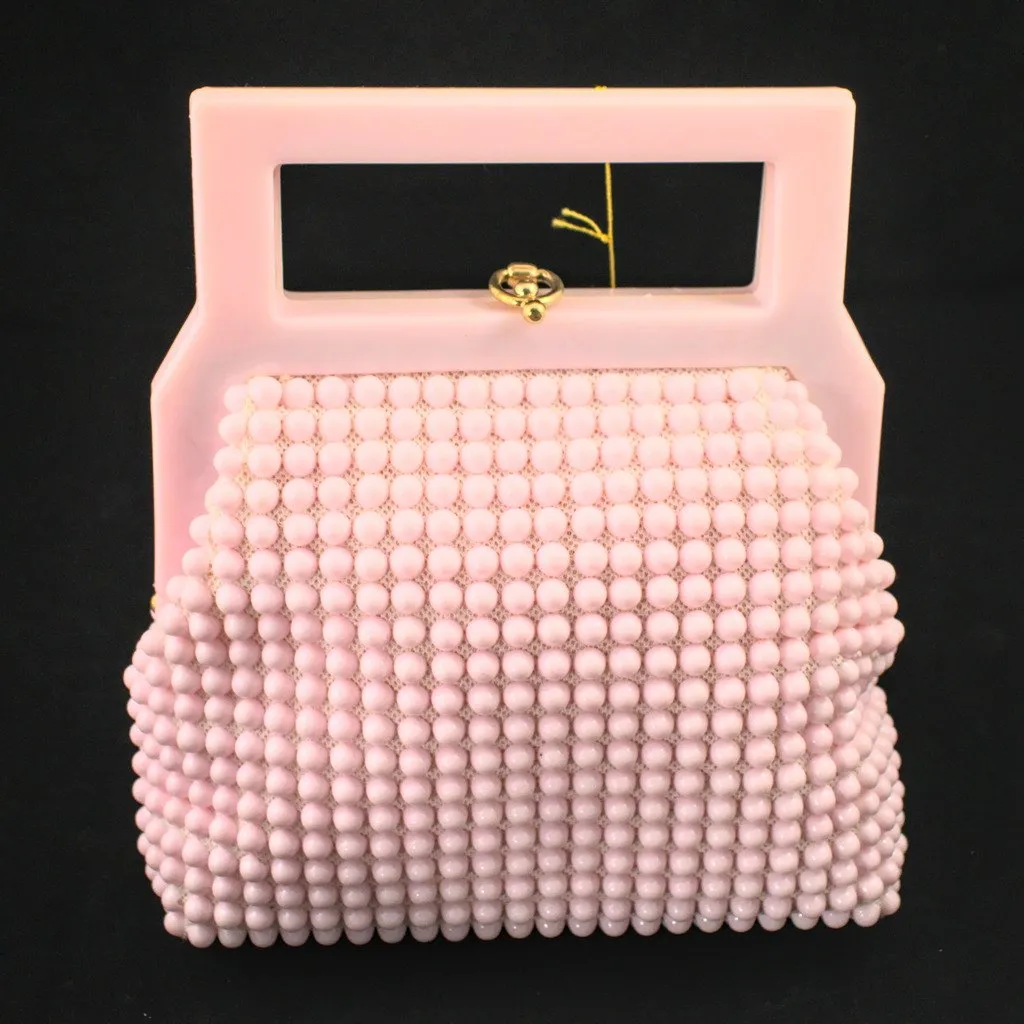 1950s Pink Candy Dot Handbag