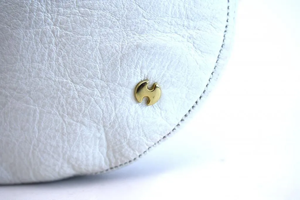 1970s HALSTON White Drawstring Pouch