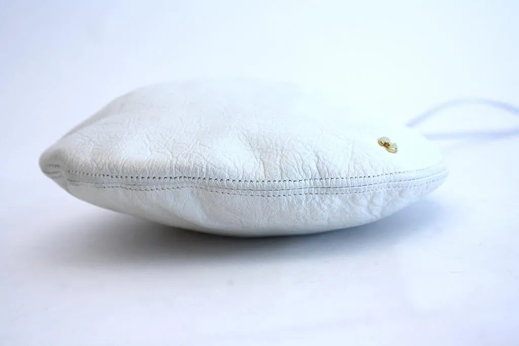 1970s HALSTON White Drawstring Pouch