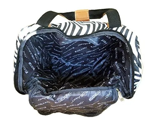 19" Duffel/Tote Bag Gym Luggage Case Wheel Purse Zebra