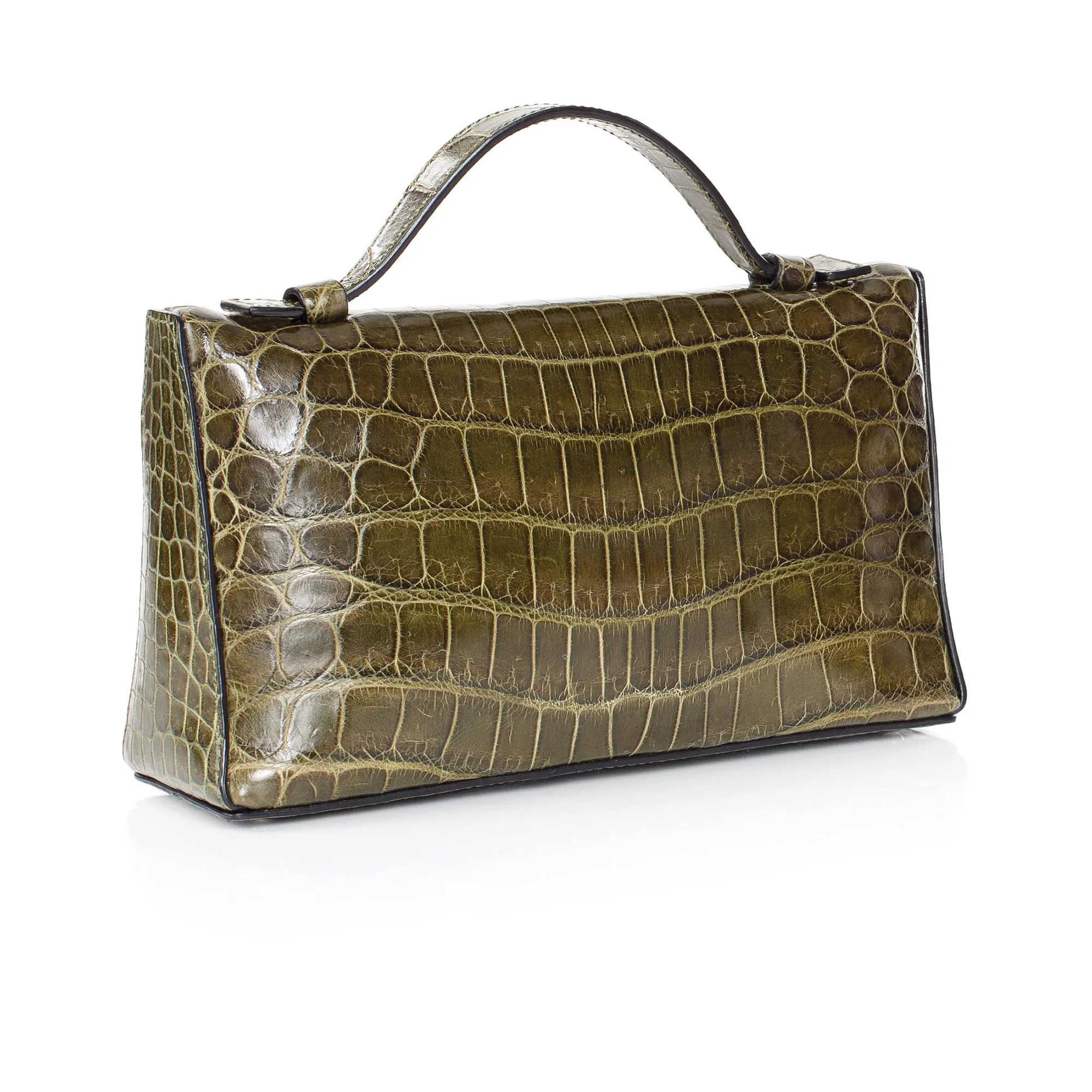 30-662-GRN THE SOPHIE Gracen Nile Crocodile Handbag, Green