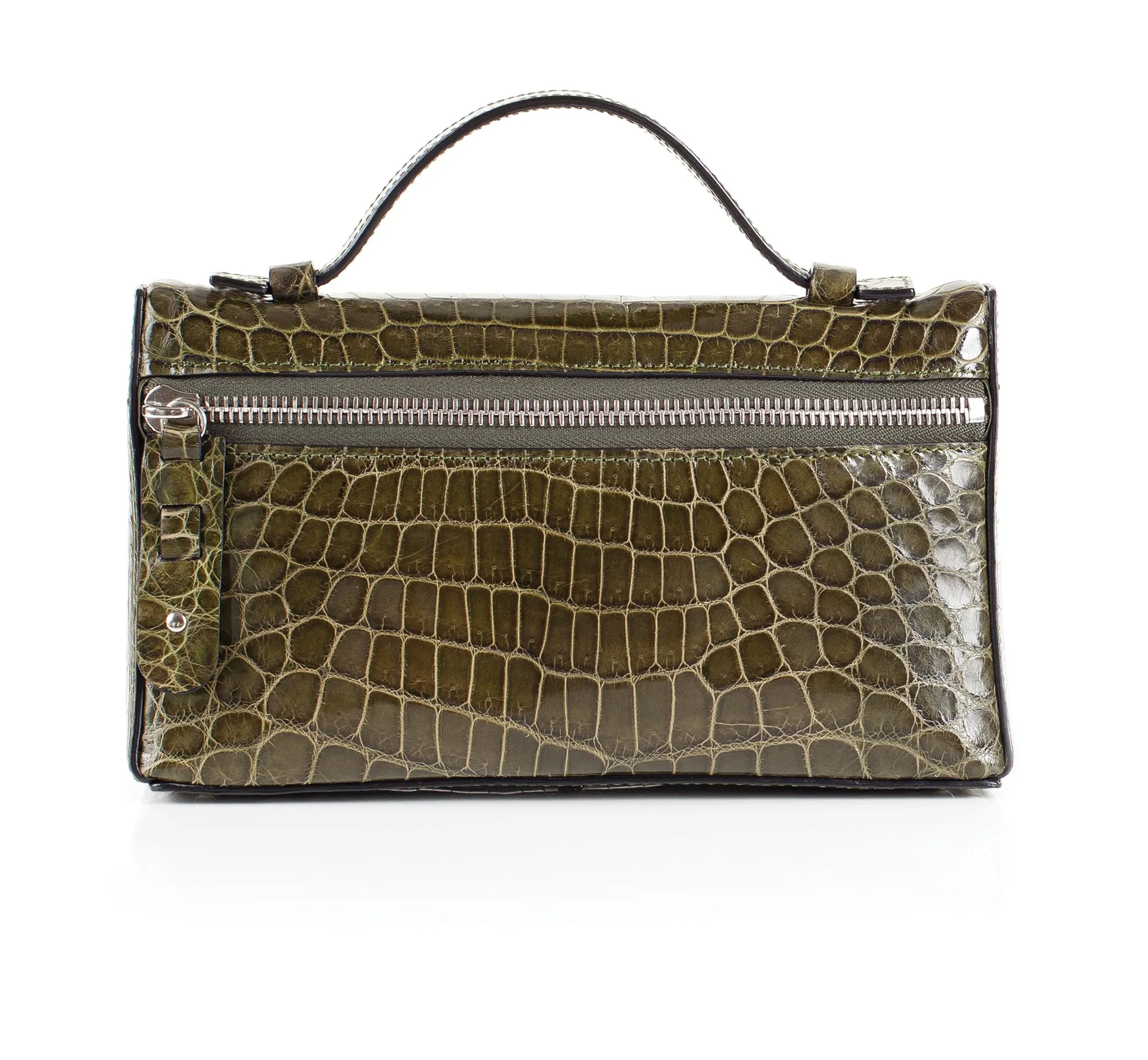 30-662-GRN THE SOPHIE Gracen Nile Crocodile Handbag, Green