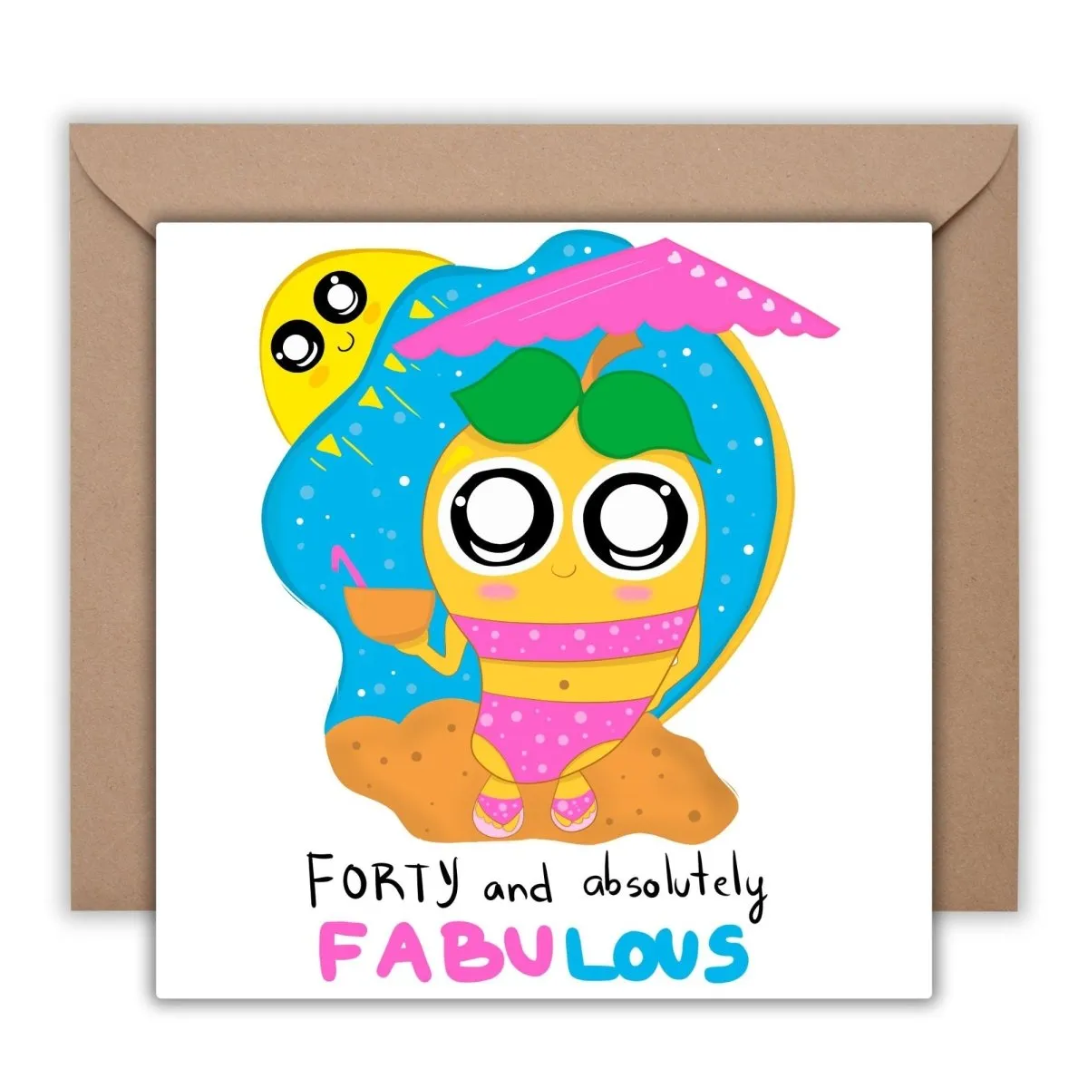 40th Birthday Card, Forty and Fabulous, Custom Card for Daughter, Sister, Niece, Friend