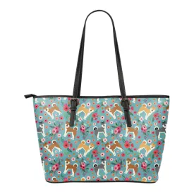 Akita Flower Tote Bag