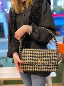 Anine Bing Houndstooth Handbag