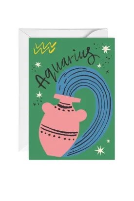 Aquarius Birthday Card