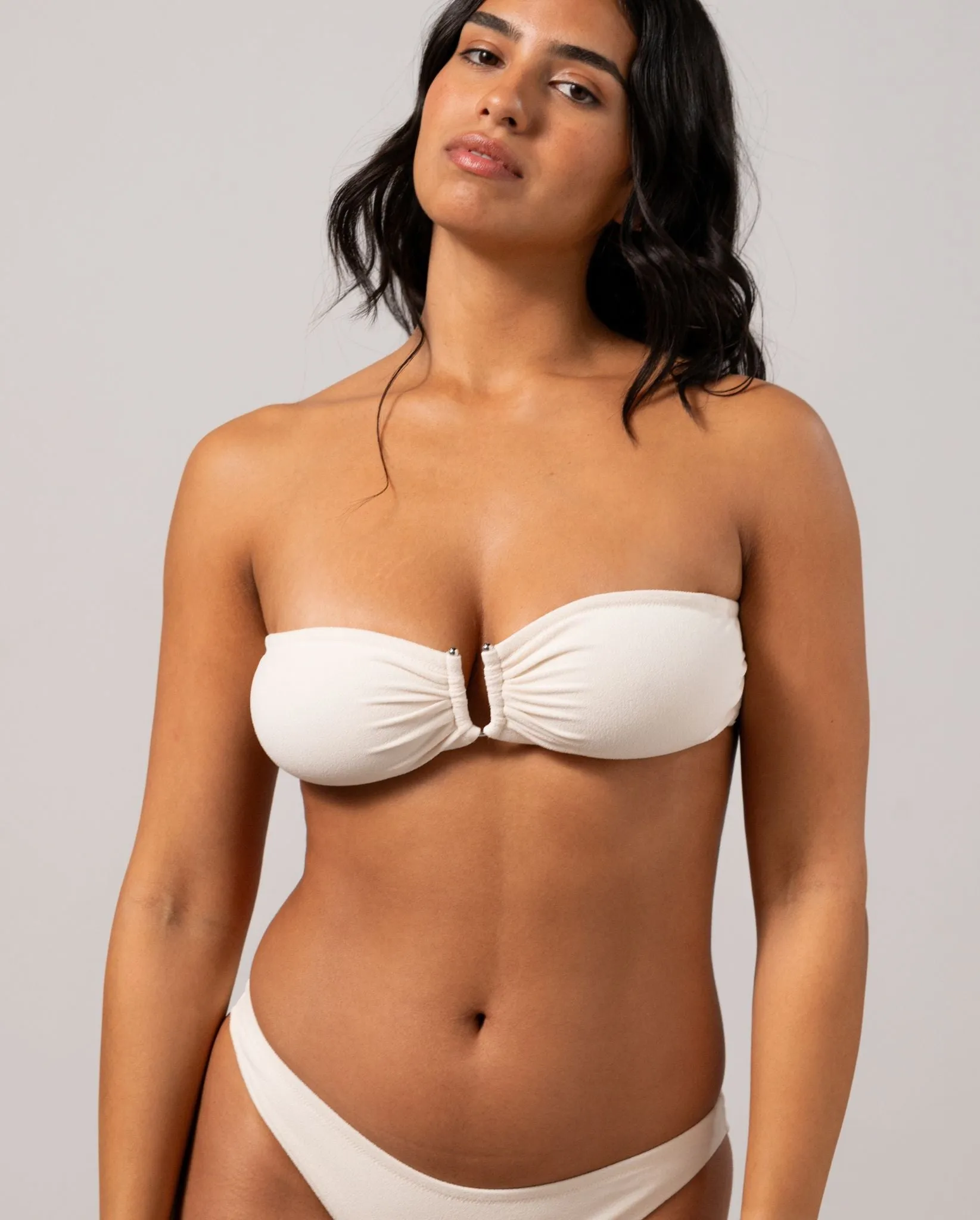 Bandeau Bikini Top Cream