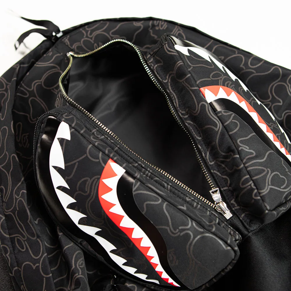 BAPE Neon Camo Shark Day Pack (Black)