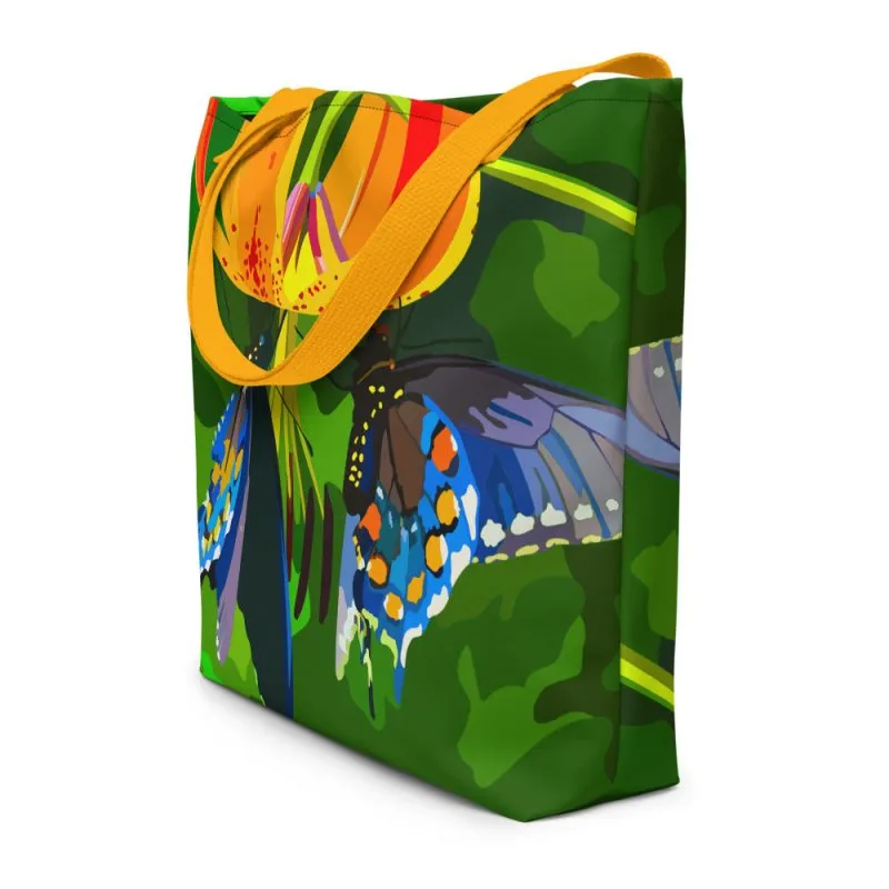 Beach Bag - Butterfly Large inside pocket