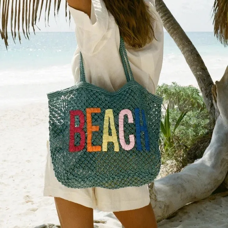 Beach Tote in Teal