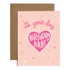 Birthday Babe Sticker Card