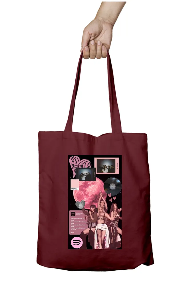 BLACKPINK Black & Pink Chic Kpop Tote Bag