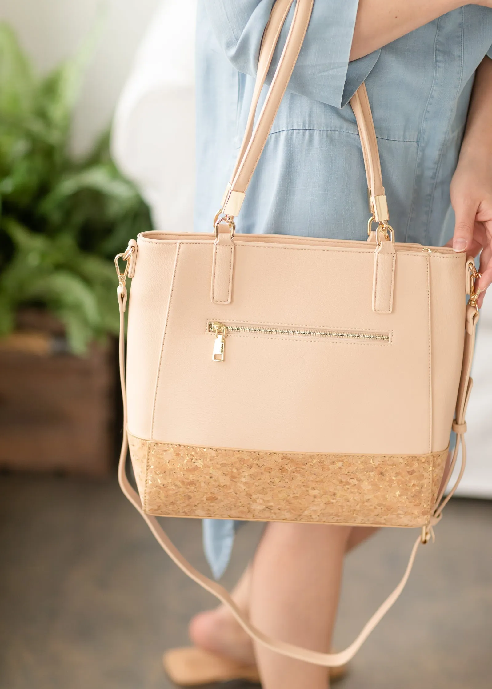 Blush   Cork Tote Bag