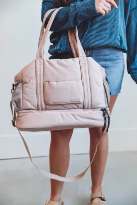 Brooke Puffy Duffle Bag-Ivory