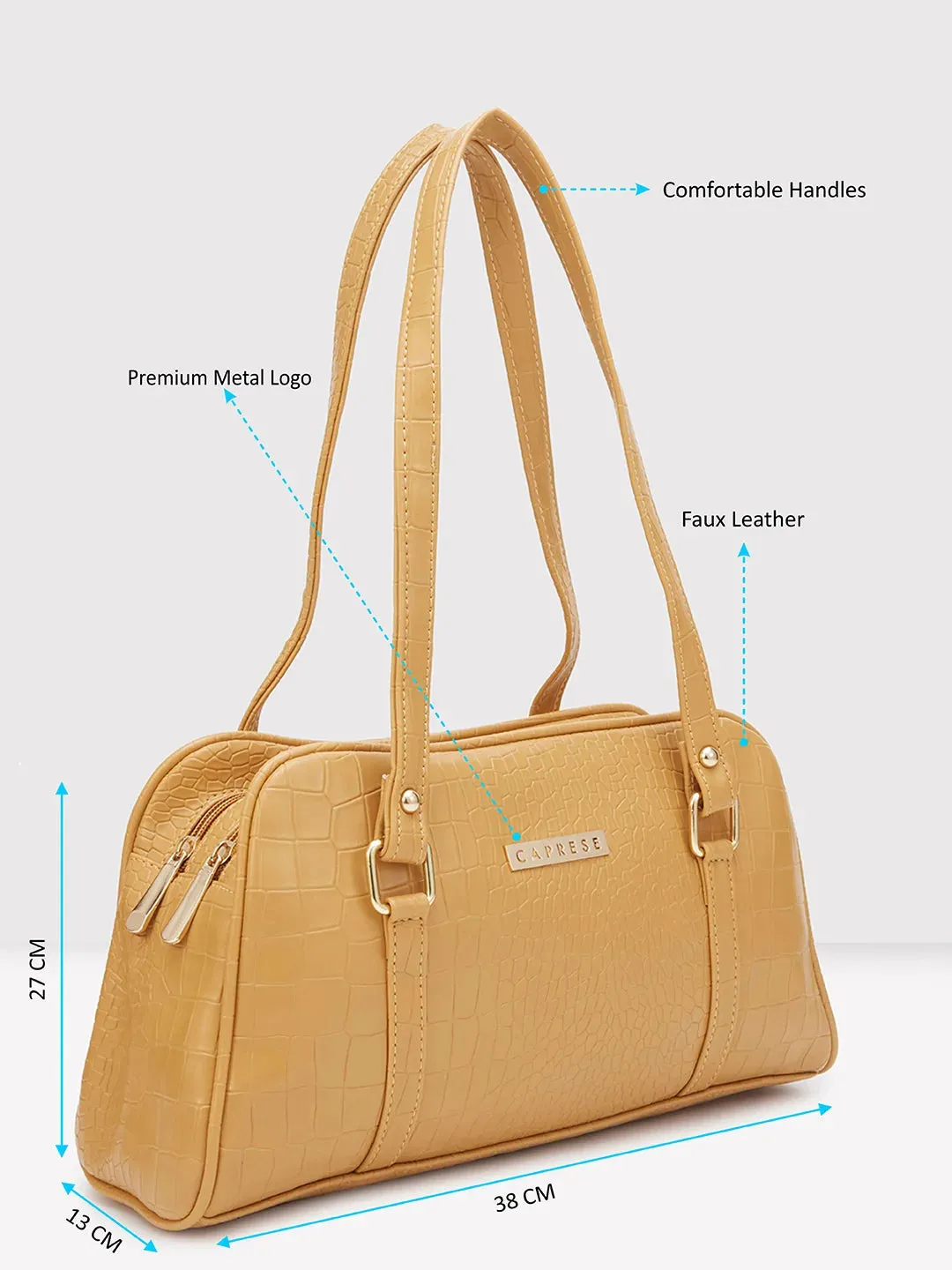 Caprese Gianna Satchel Medium Camel