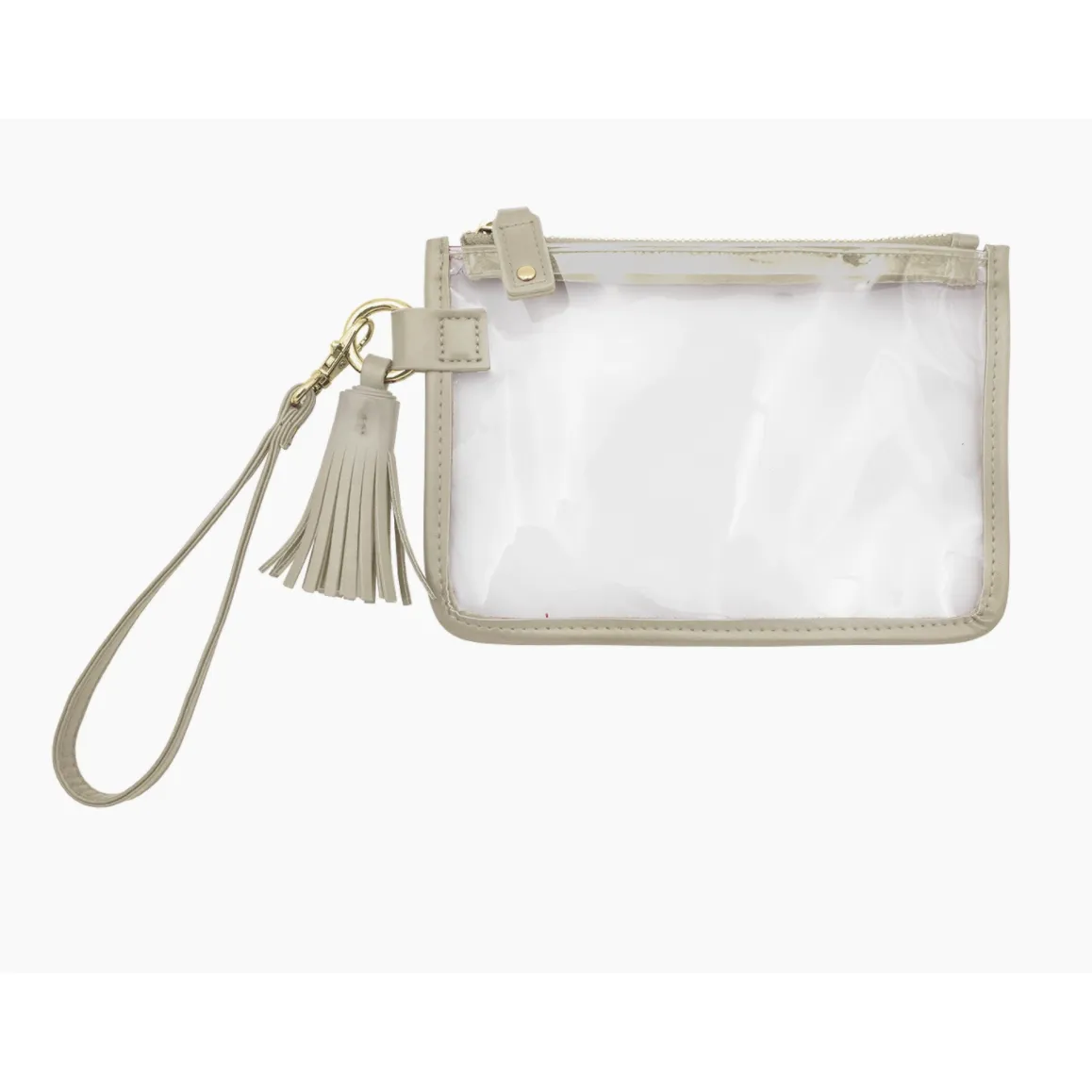 Capri Clear Wristlet W/Tassel