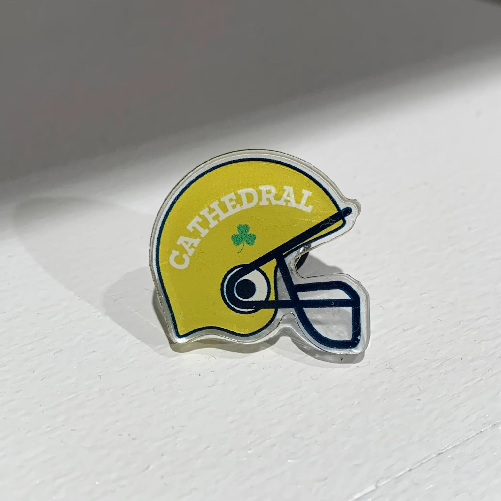 Cathedral Football Helmet Pin