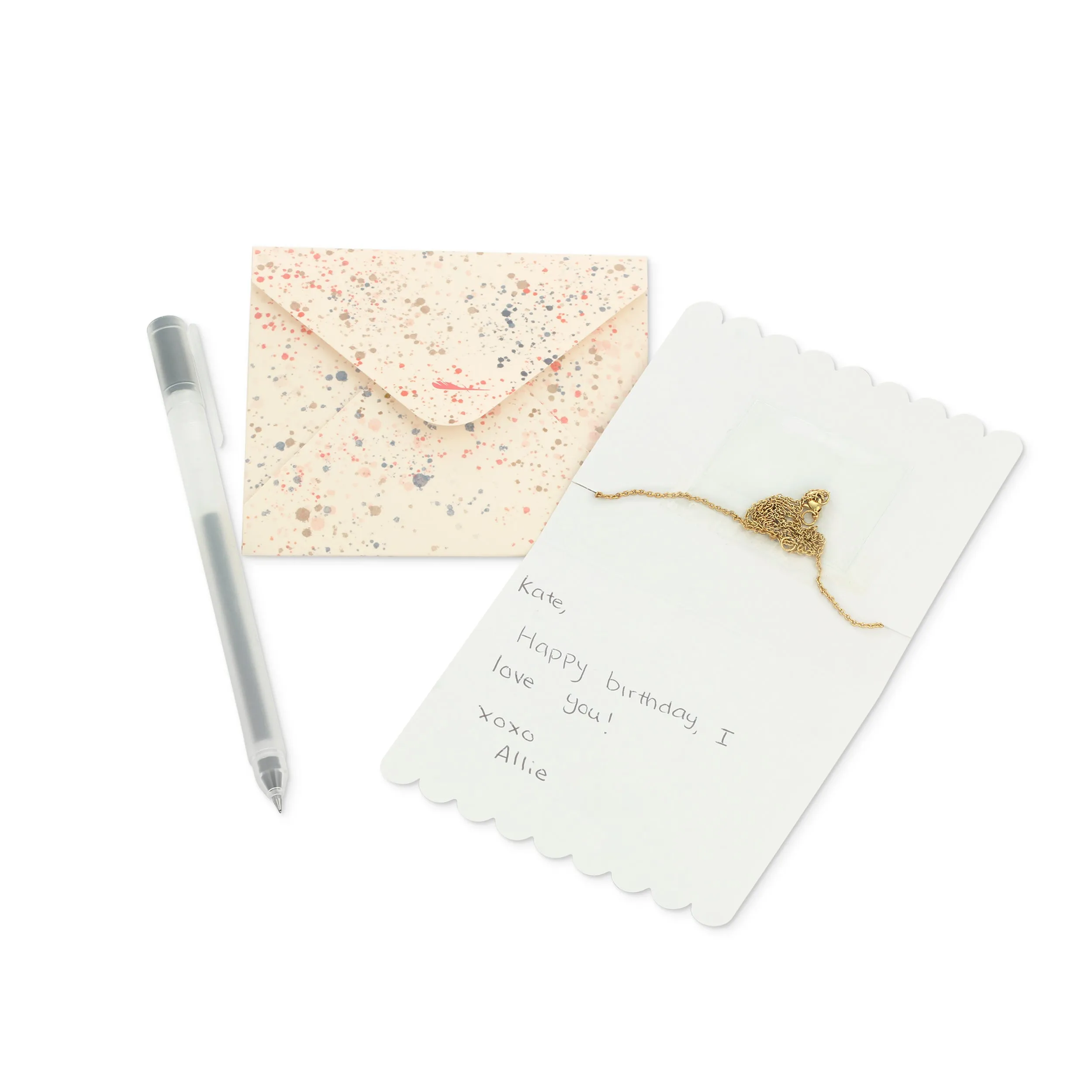 Celebrate You! Initial Necklace & Envelope