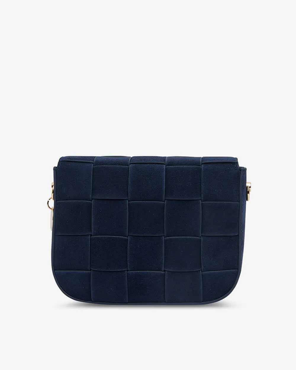 Clara Weave Crossbody - Navy Suede