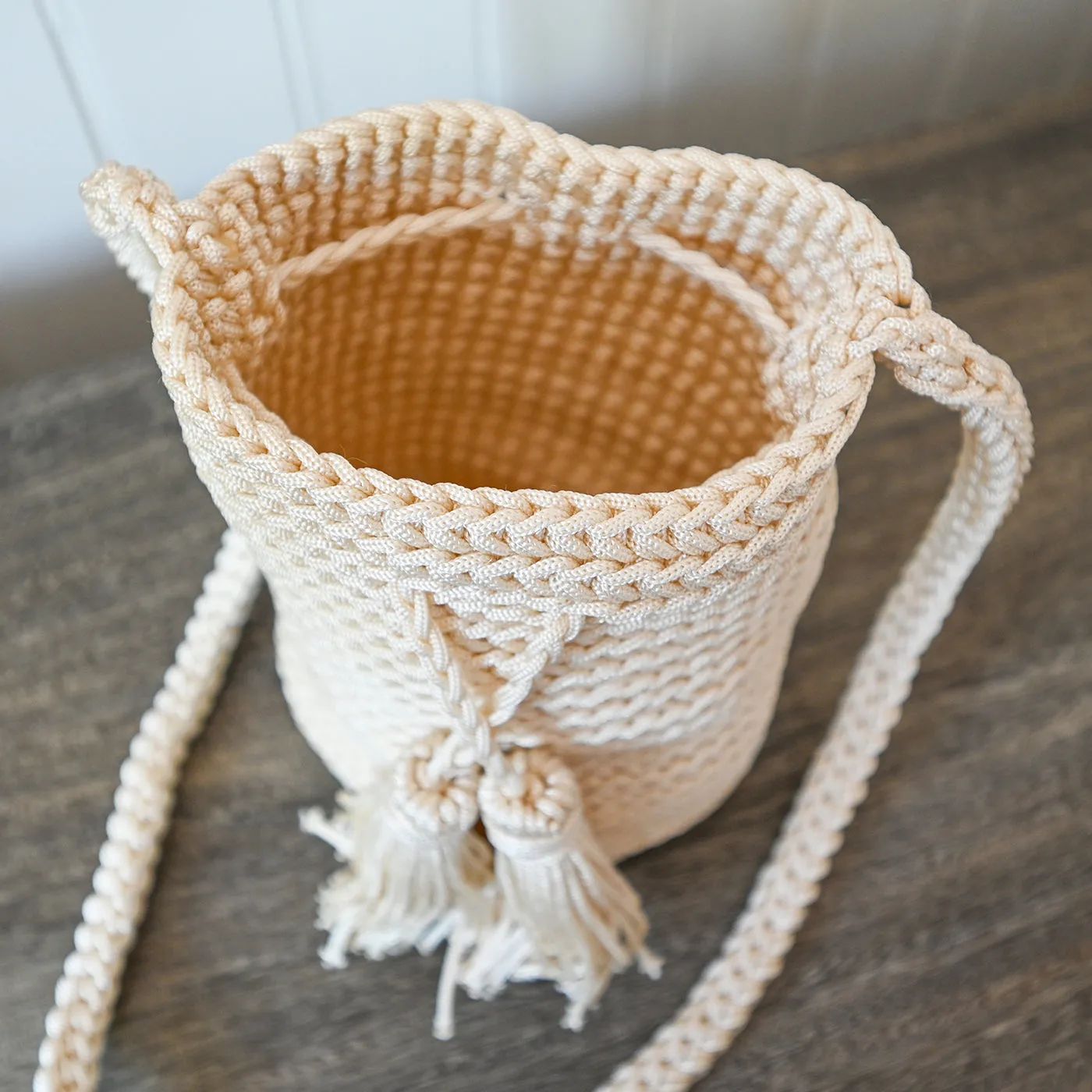 Cotton Crochet Crossbody Rope Purse