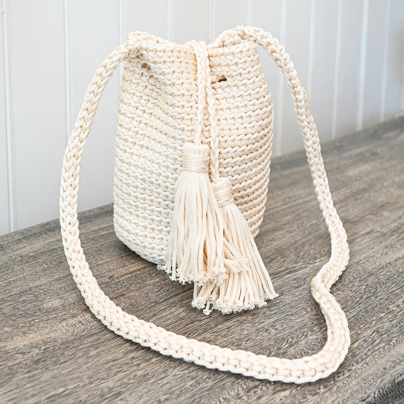 Cotton Crochet Crossbody Rope Purse