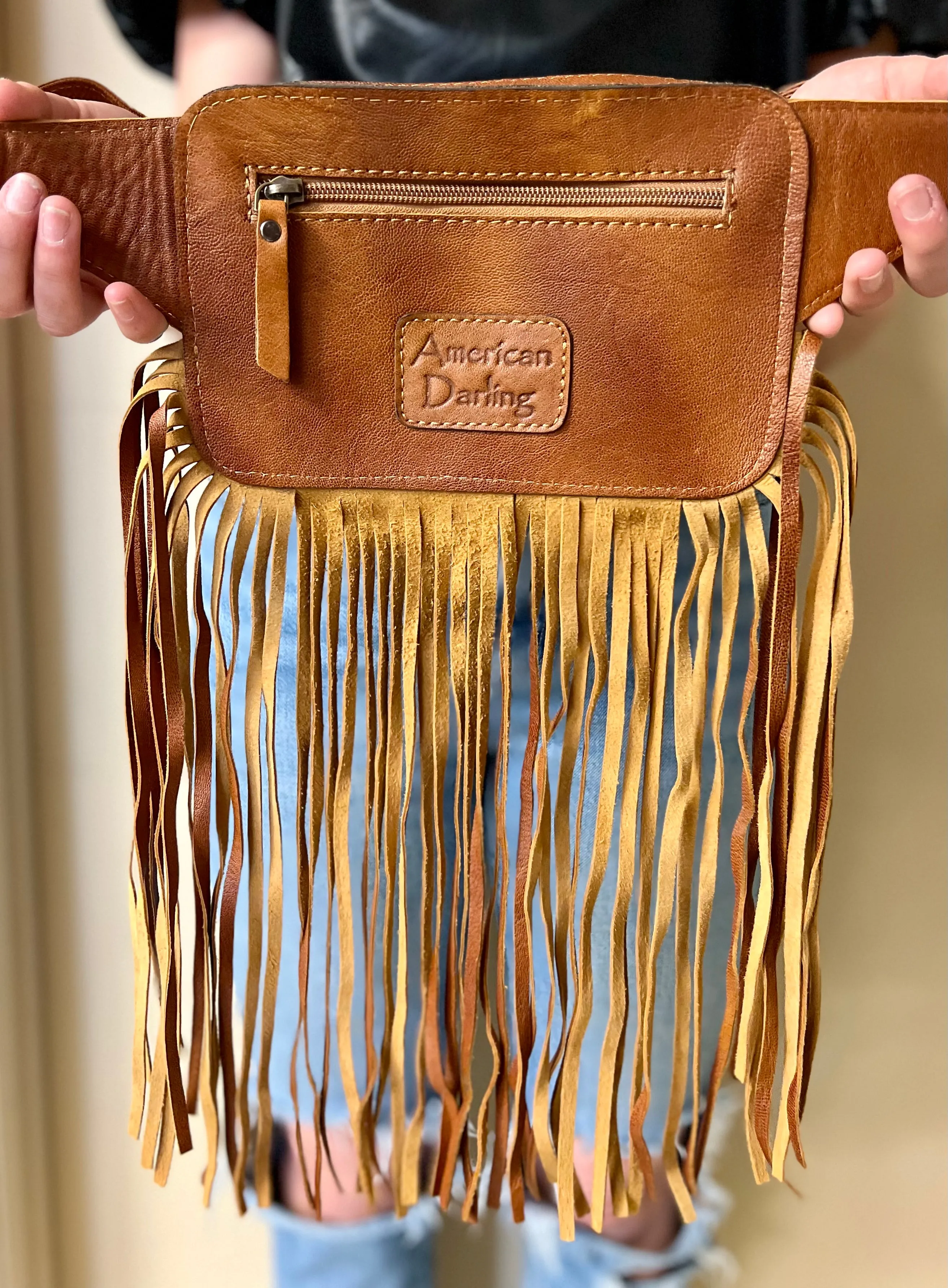 Darling Bull Tooled Front Sling Bag