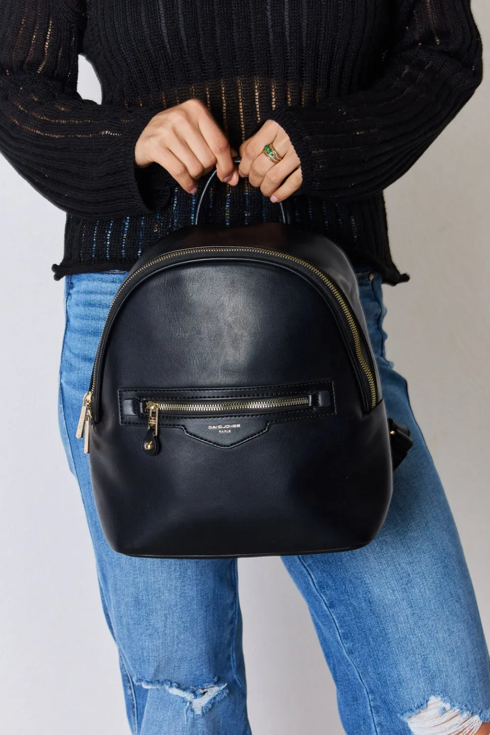 DAVID JONES PU LEATHER BACKPACK