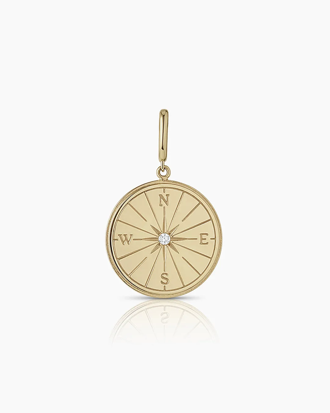 Diamond Compass Charm