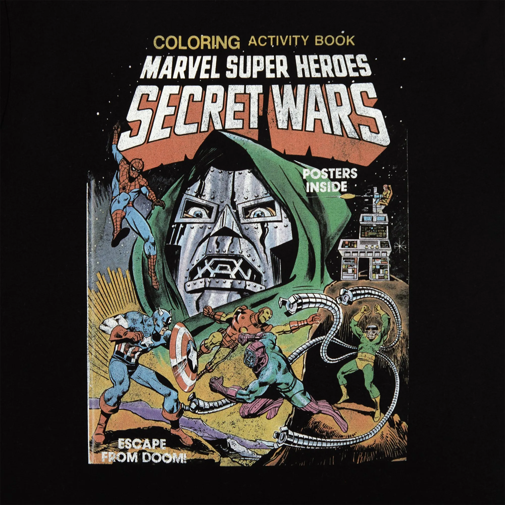 Doctor Doom From Secret Wars Black Tee