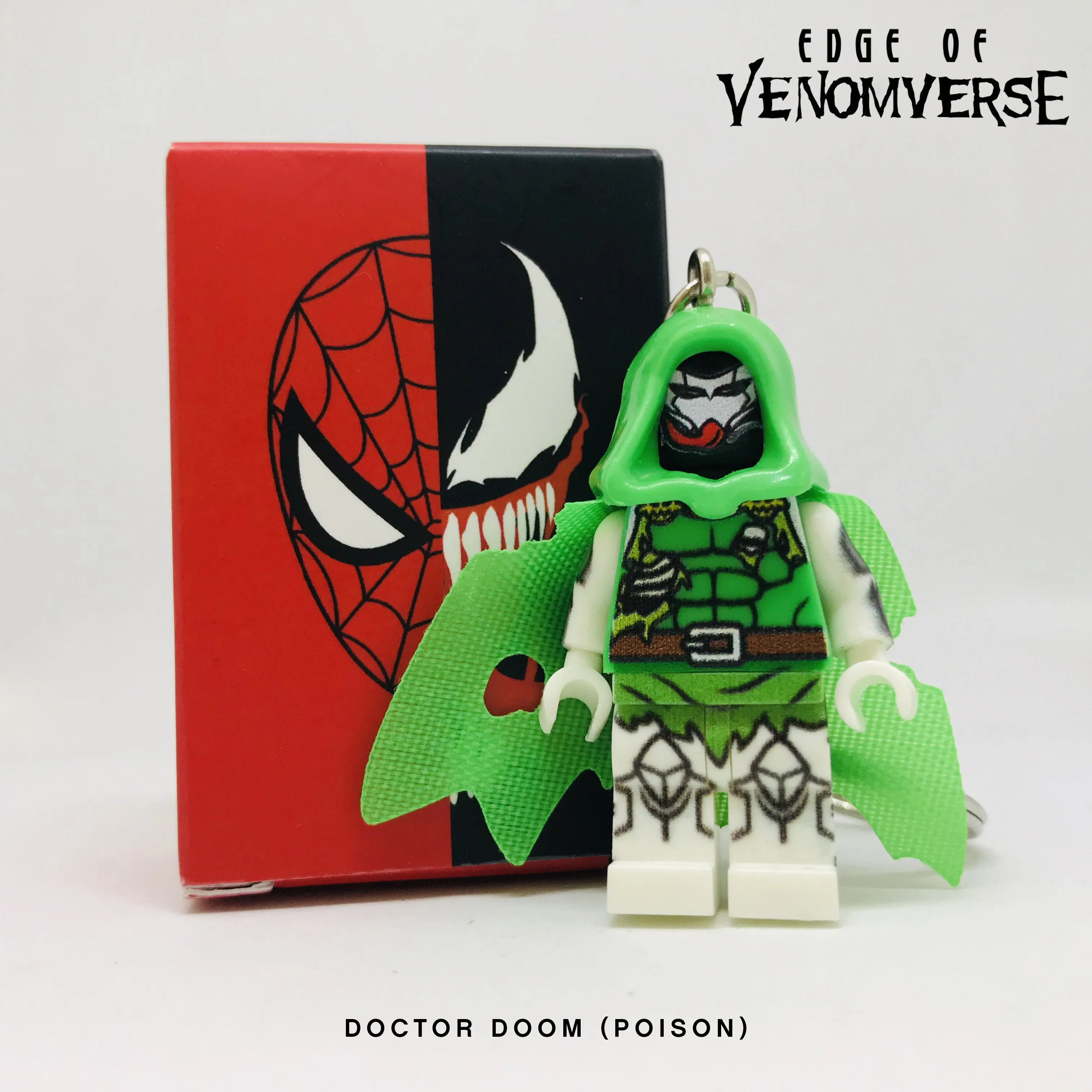 Doctor Doom (Poison) Custom Minifigure Keychain