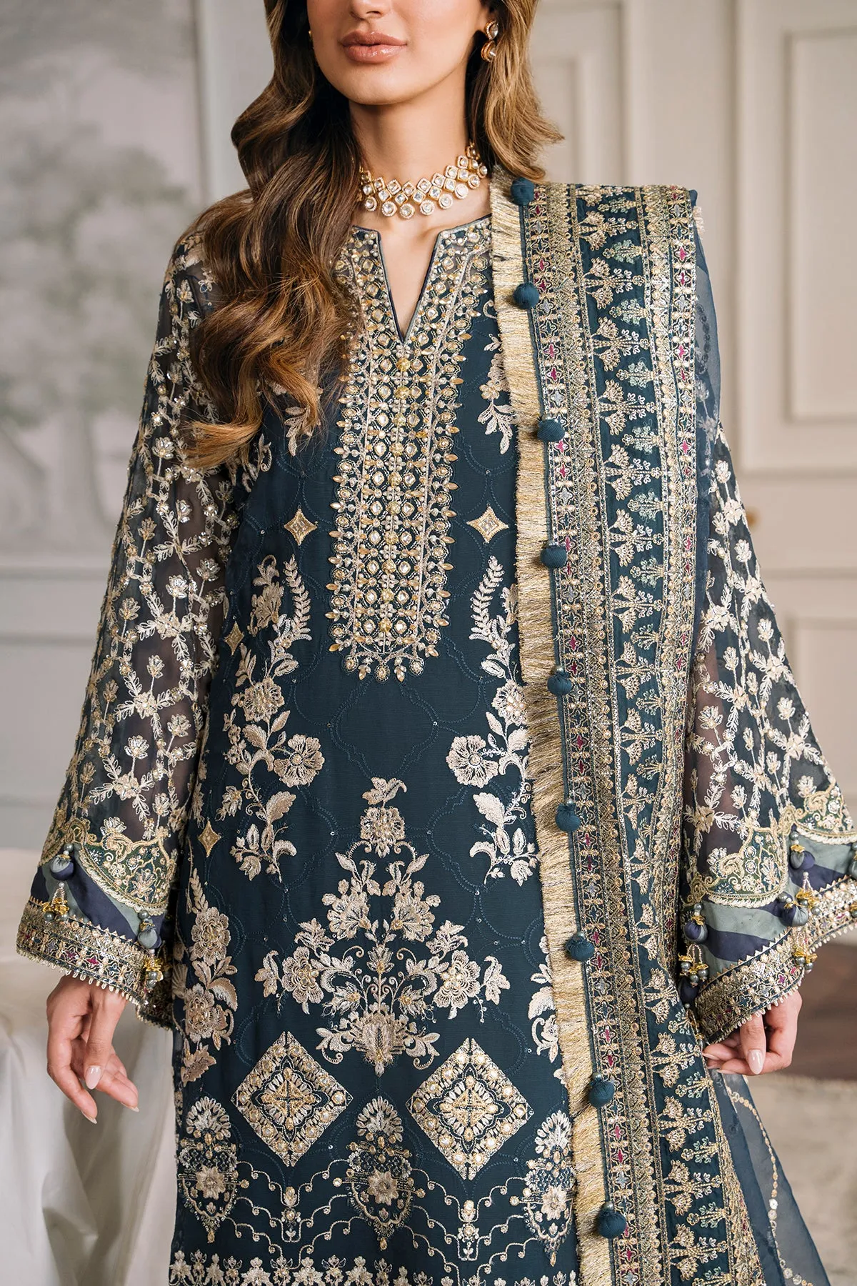 EMBROIDERED CHIFFON CH12-01