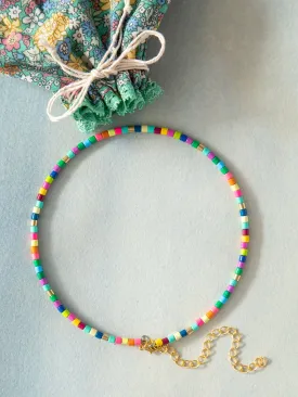 Enamel Beaded Choker