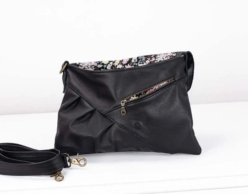 Erato clutch - Black leather