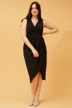 FELICIA CROSSOVER MIDI DRESS