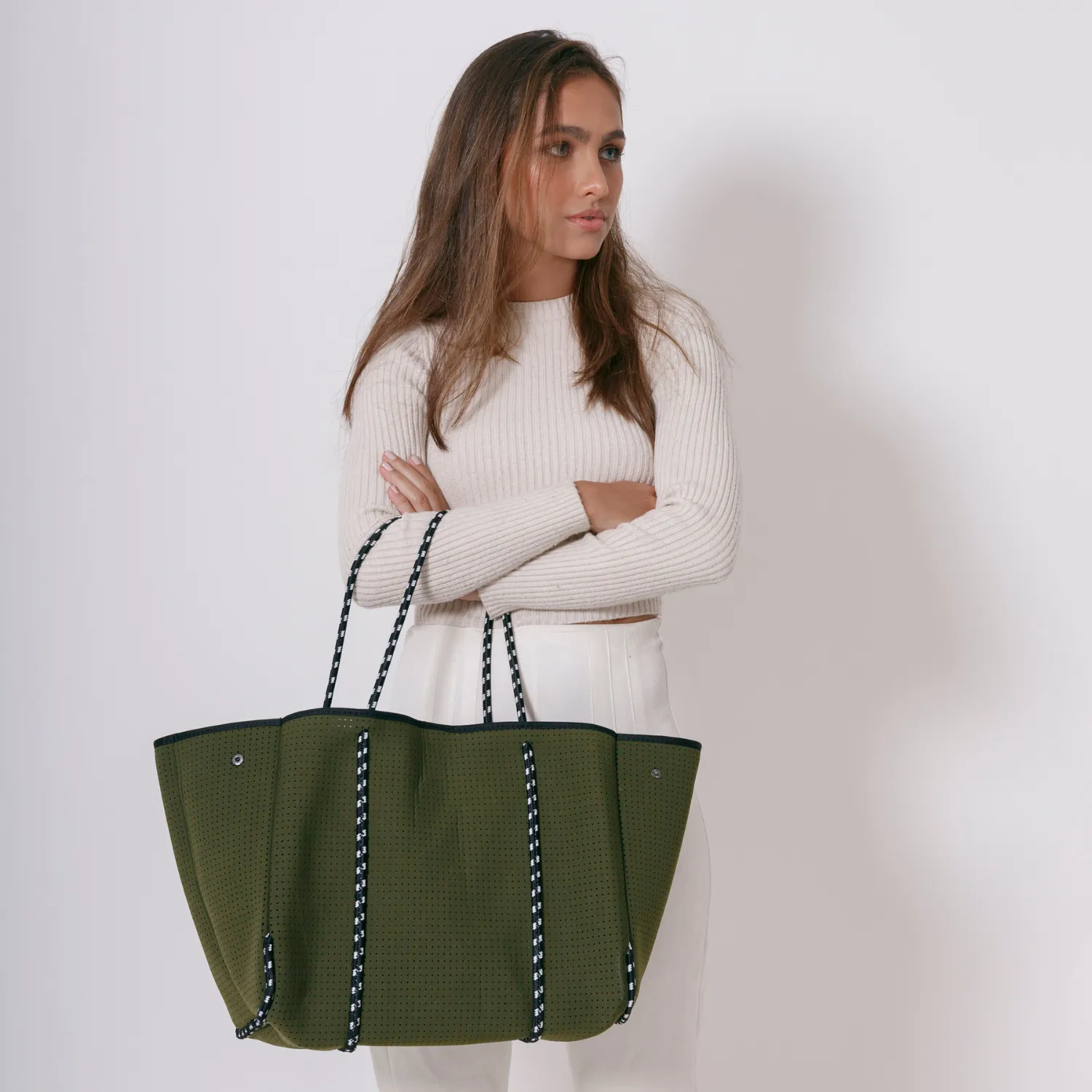 FLAP CROSSBODY   EVERYDAY TOTE - SAFARI GREEN