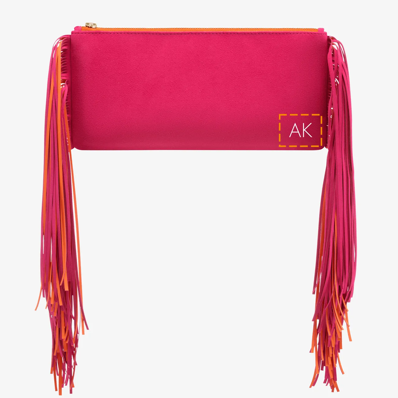 Fringe Clutch "Miami Pink"