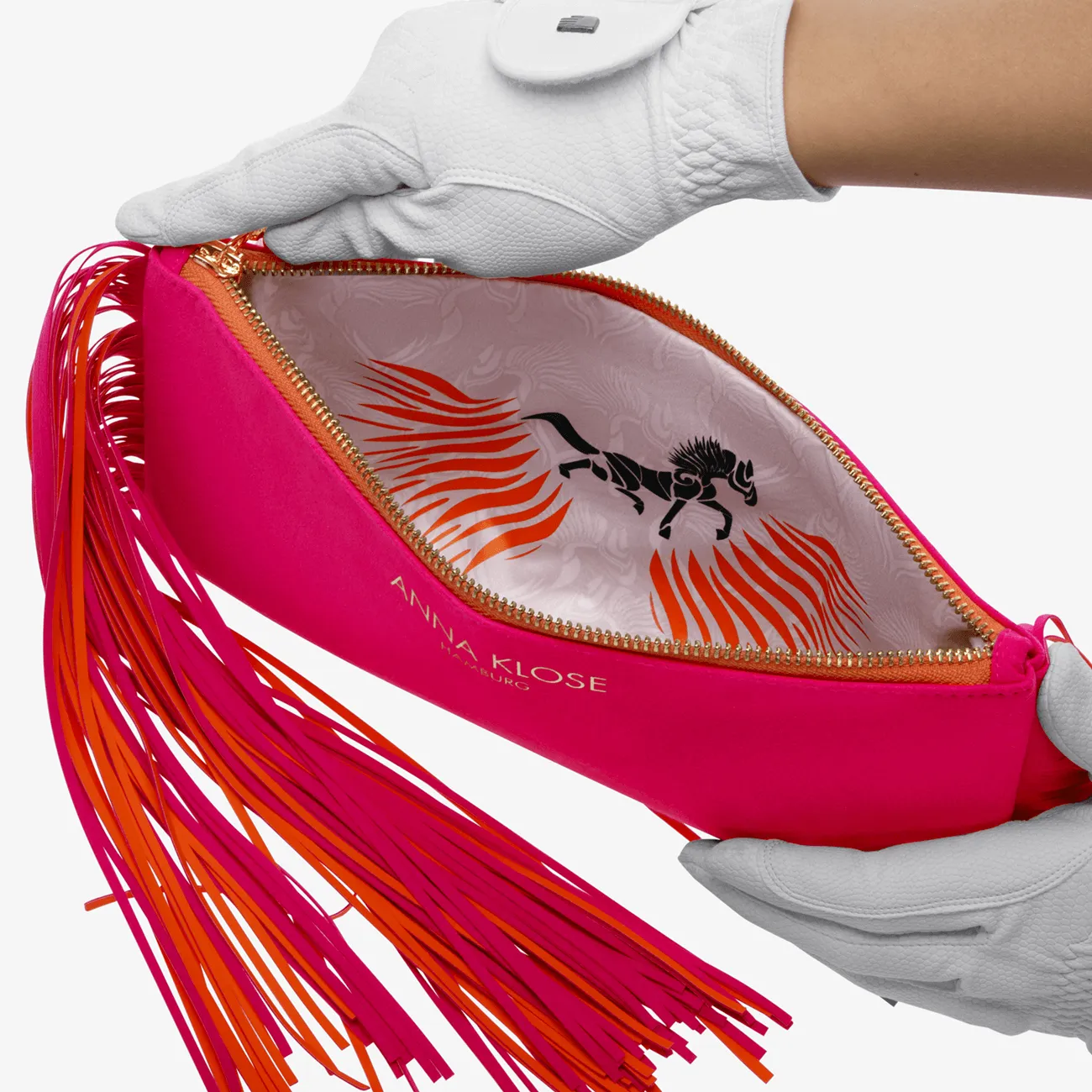 Fringe Clutch "Miami Pink"