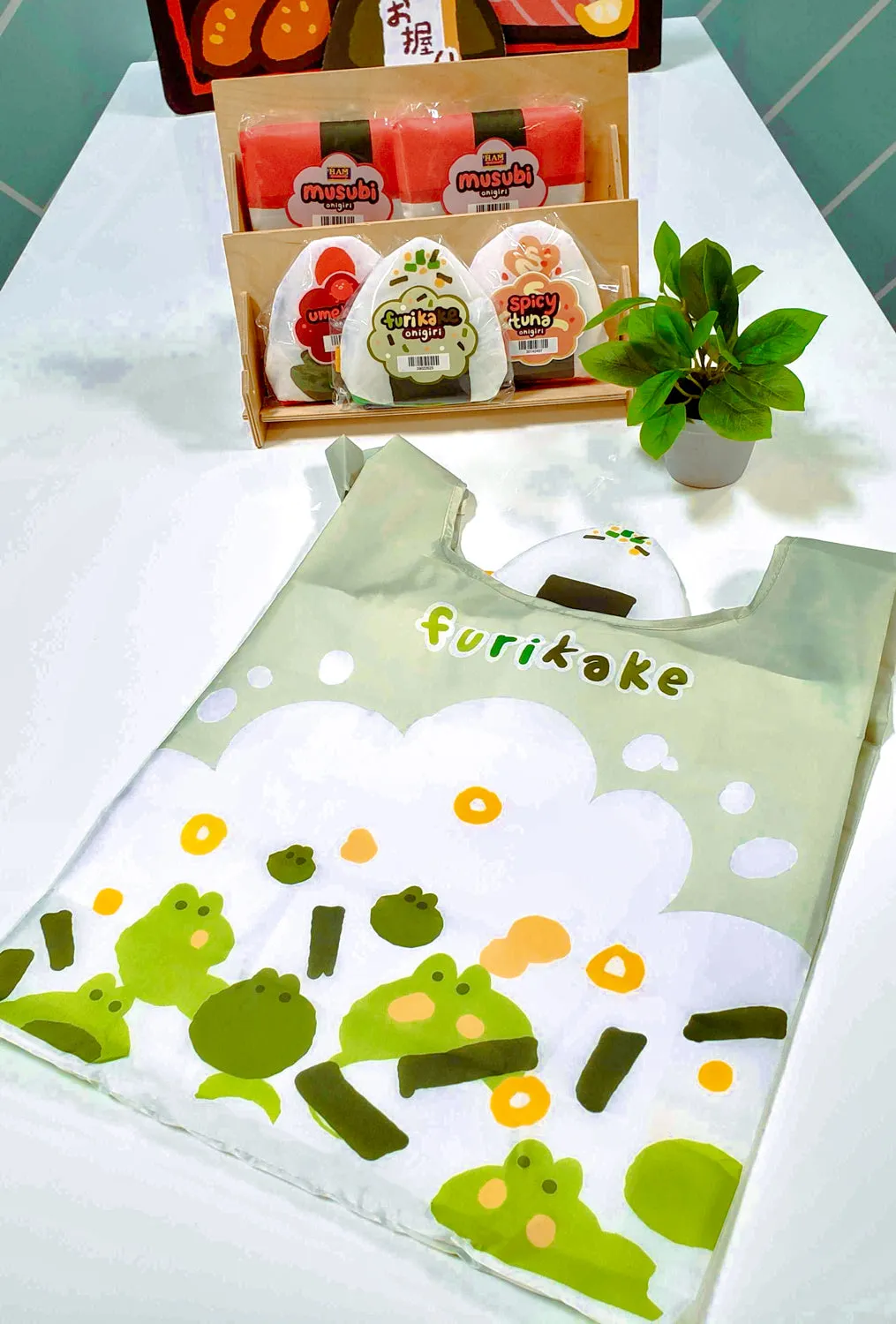 Reusable Furikake Onigiri-Themed Shopping Bag