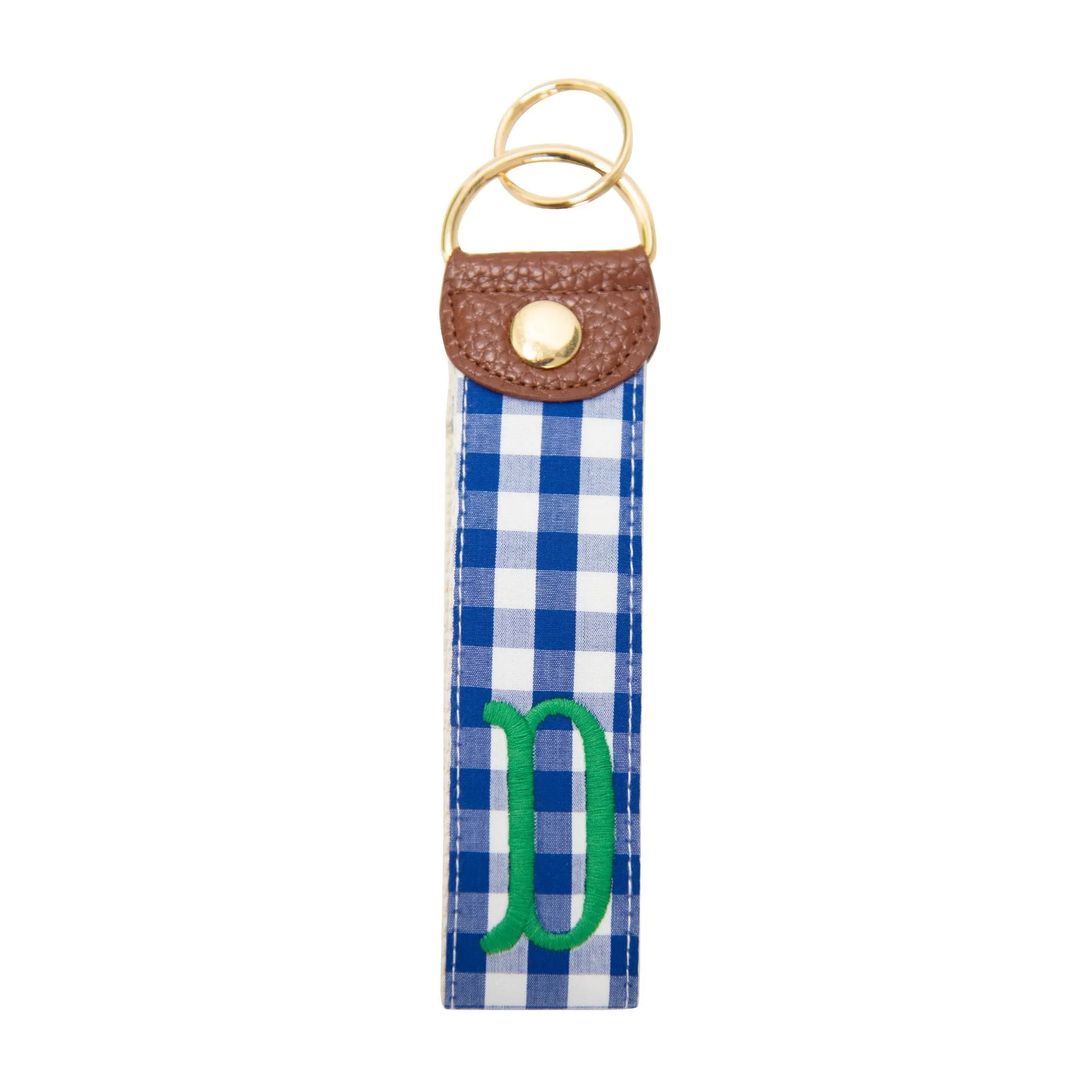 Gingham Key Fob