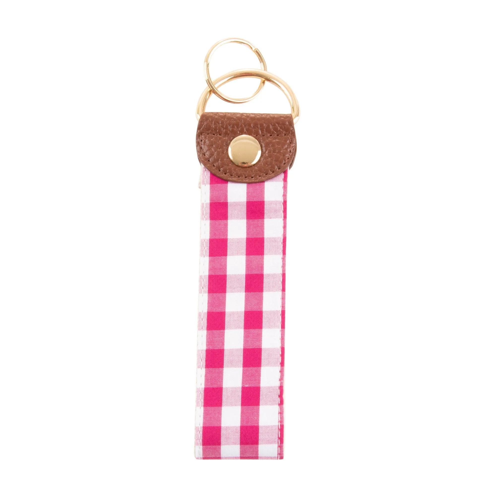 Gingham Key Fob