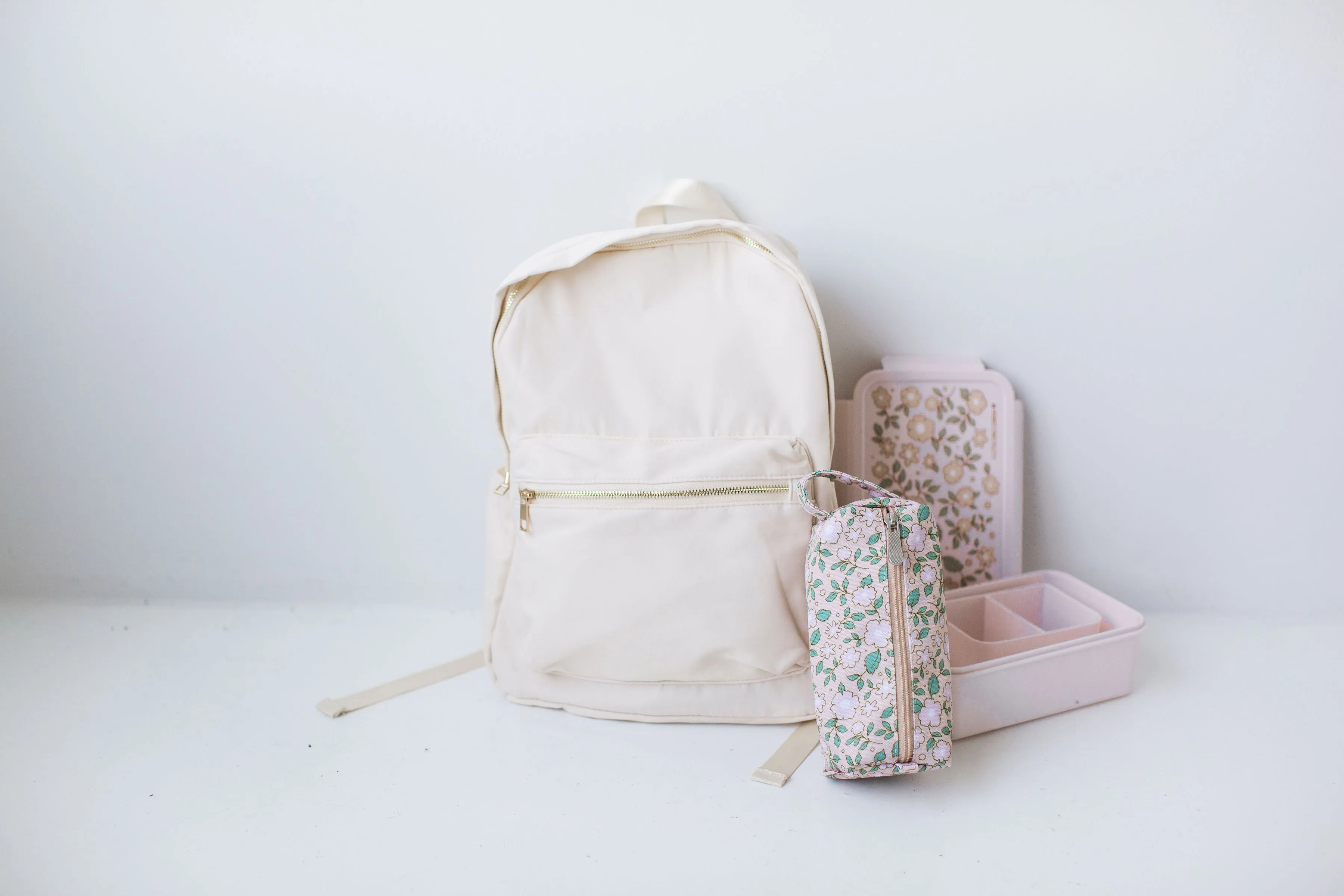 Girls School Backpack in Cream