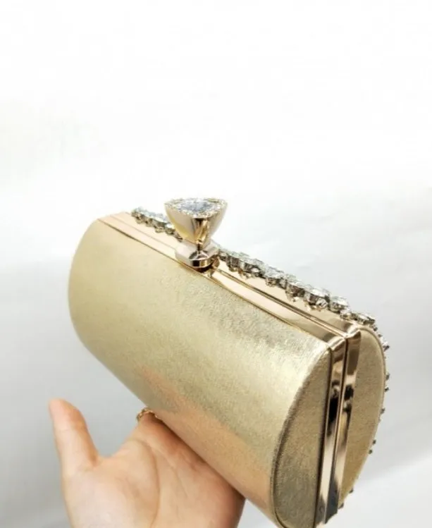 Gold Rhinestone Clutch evening bag