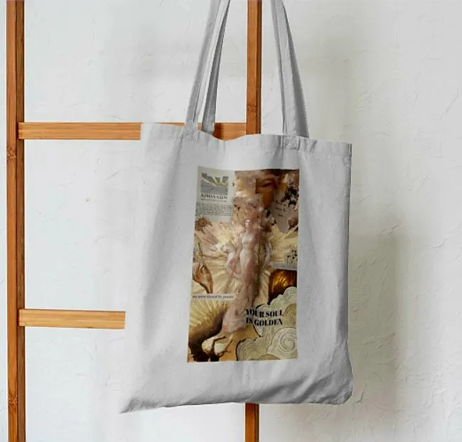 Golden Soul Greek Statue Tote Bag