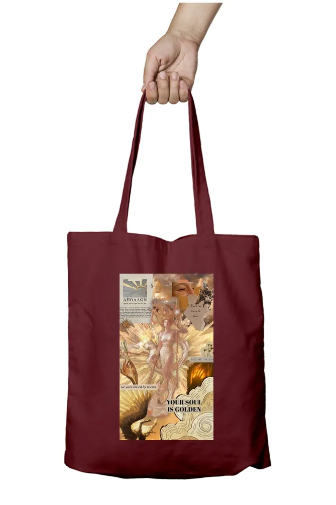 Golden Soul Greek Statue Tote Bag