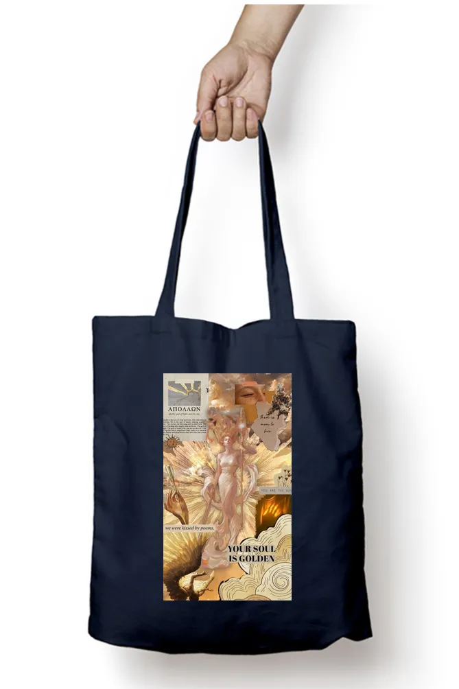 Golden Soul Greek Statue Tote Bag