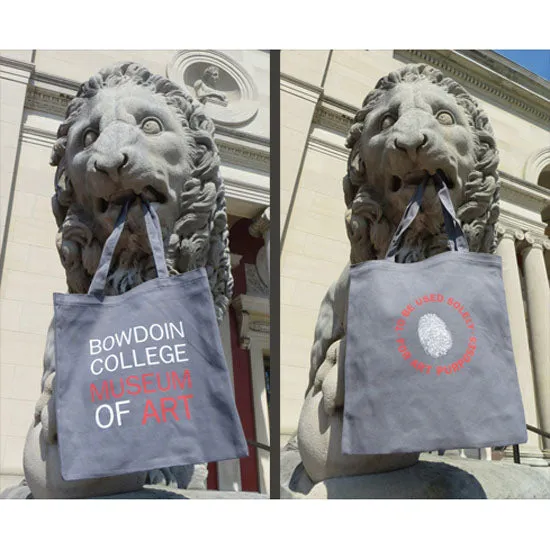 Gray Canvas Bowdoin College Museum of Art Tote Bag