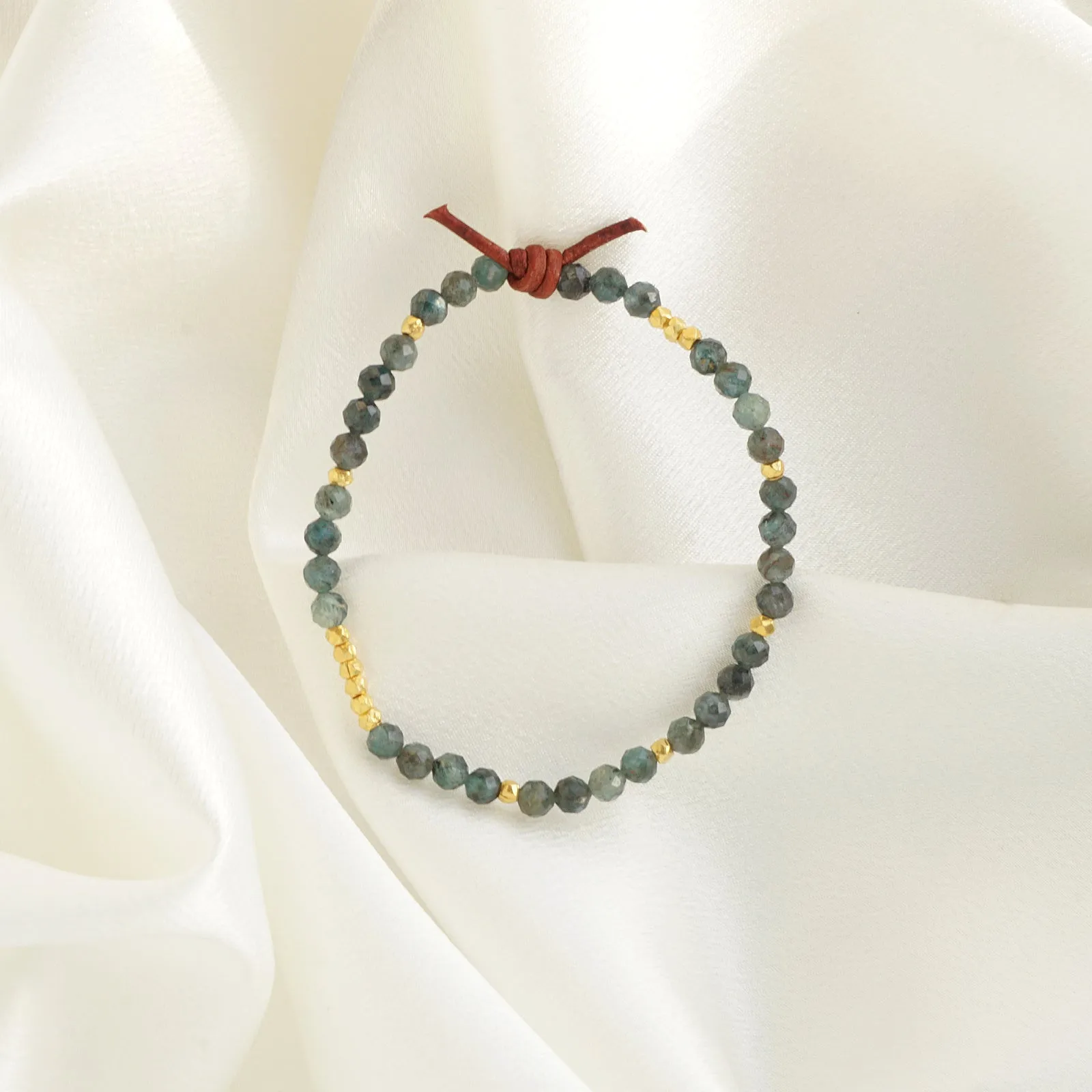 Green Kyanite & Gold Nugget Tiny Bracelet | 2024 Holiday Exclusive