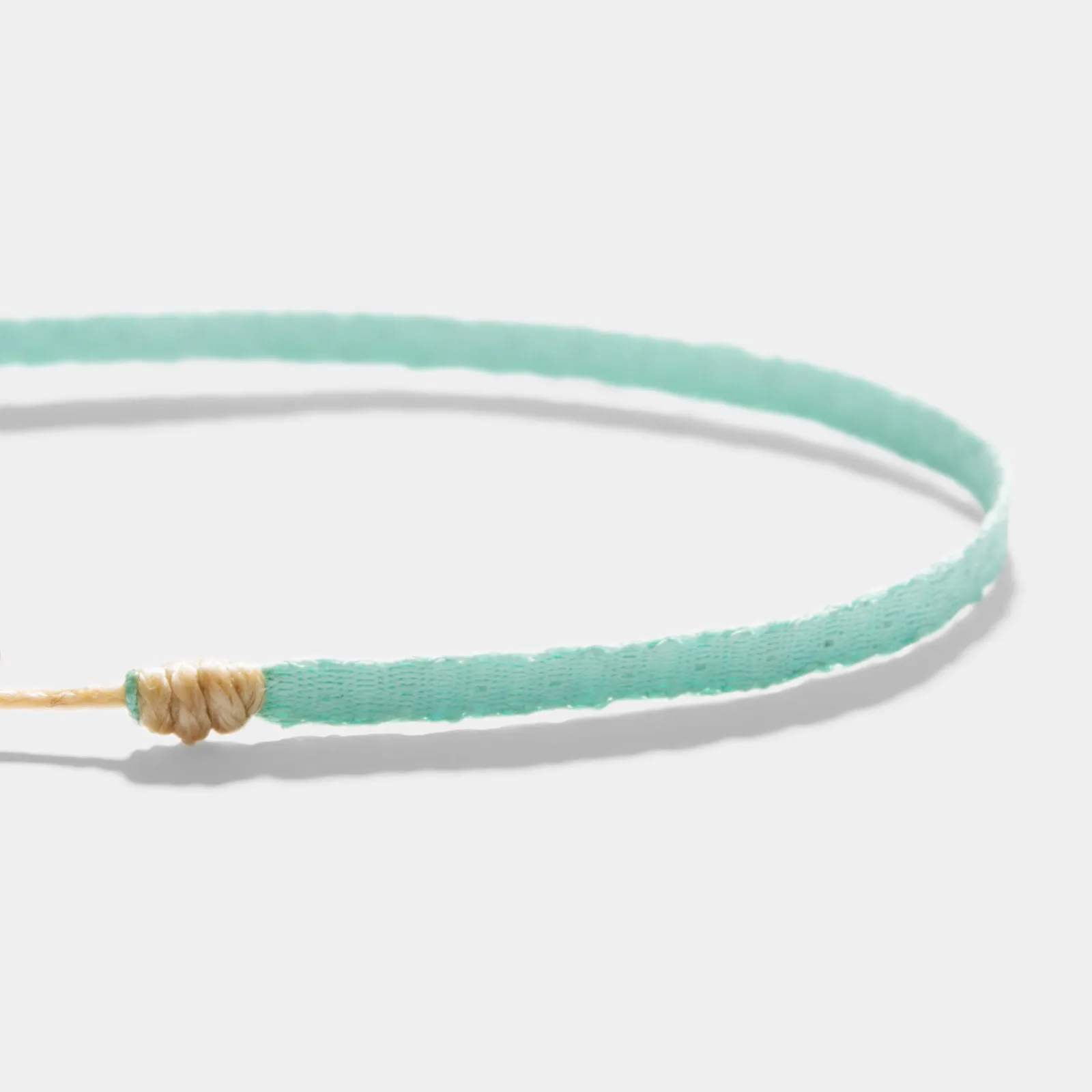 Guanabana Handmade Woven Slim Bracelet Aqua